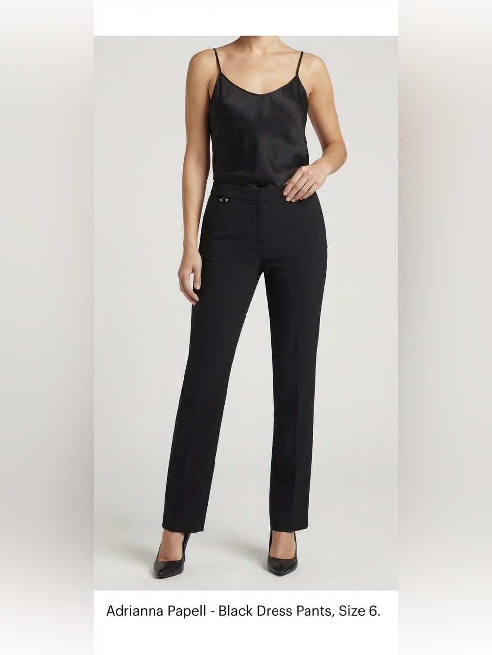 Adrianna Papell Black Bootcut Dress Pants (Size 6), EUC